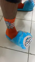 28cm 7 estilo creativo Sr. Meeseeks Morty Smith Sánchez Zapatillas de felpa de invierno zapatos de interior juguete de peluche suave
