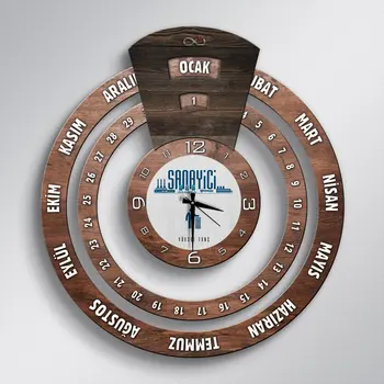 

Personalized Professional Industrialist Infinite Mayan Calendar Wooden Wall Clock