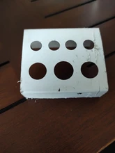 Soporte de copa de tatuaje de acero inoxidable, profesional, alta calidad, pigmento, tapa, soporte, 7 agujeros, suministro, 2 colores