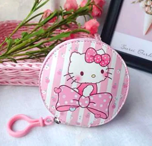 Hello kitty мультфильм pu кожа Монета Сумка Кошелек держатель для наушников ключ сумка XK-0862 - Цвет: 6