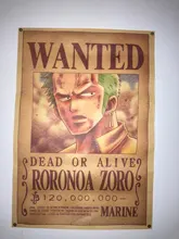 Figuras de acción de One Piece Bounty, pegatinas de pared con estampado de póster artesanal, película Vintage, Playbill, Luffy, papel tapiz de una pieza, 1 Uds.