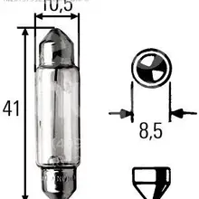 Hella truck Лампа 8GM002091-241 24V 18W SV8.5-8 C18W