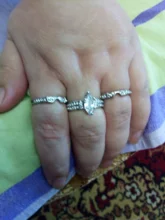 FDLK-Conjunto de anillos de boda elegantes para mujer, joyería de compromiso con brillante intenso, anillo de circón para mujer, 2 uds.