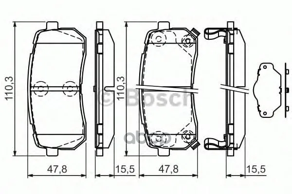 Тормозные Колодки 0986494327 Bosch арт. 0986494327