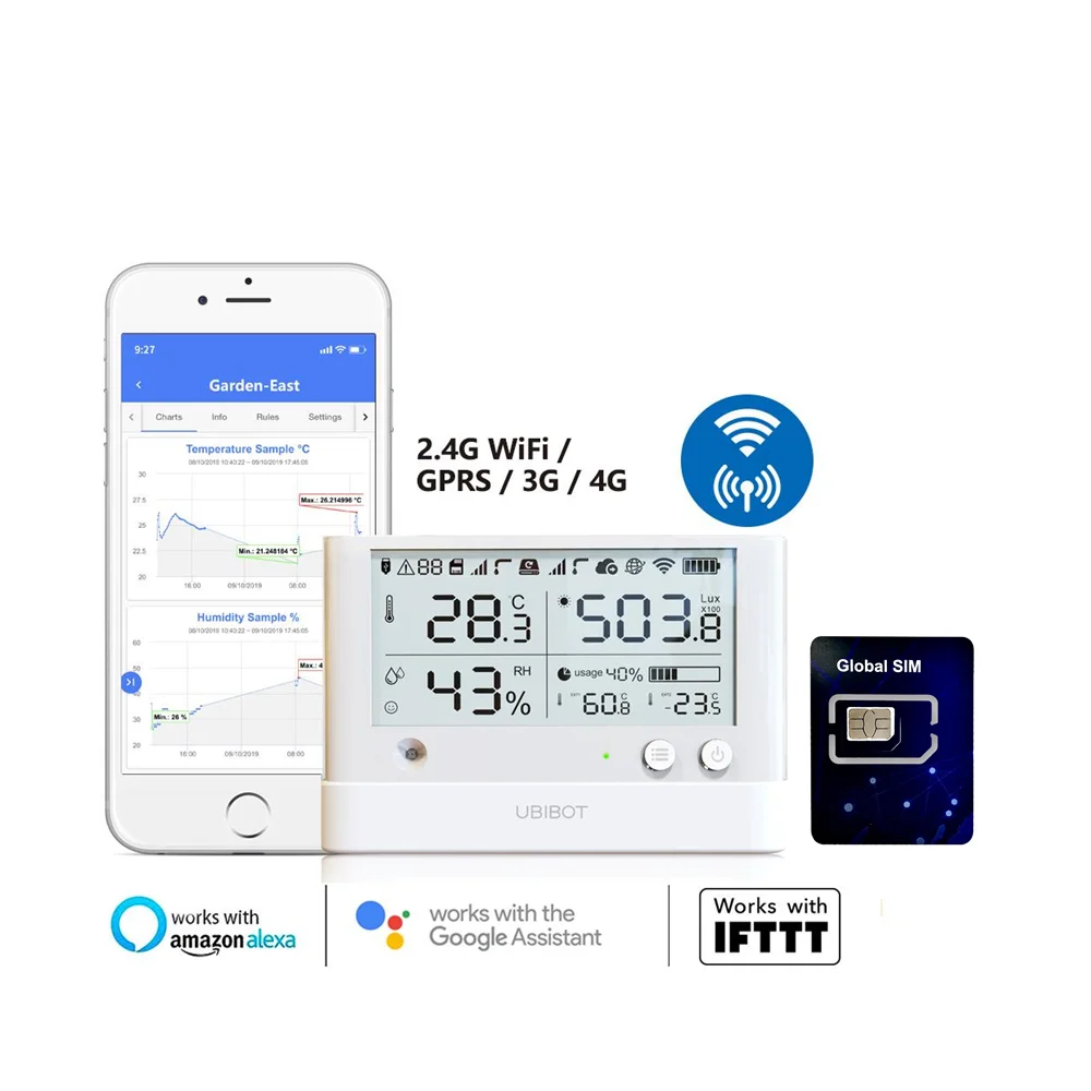 UbiBot WS1 Pro сим-картой Беспроводной окружающую среду Сенсор морозильная камера