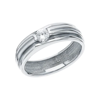 

Silver ring with cubic zirconia sunlight sample 925