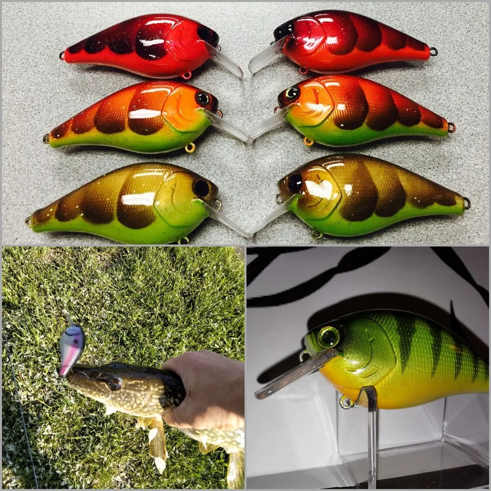 wLure 8.3g Square Bill Shallow Water Loud Rattling Crankbait Unpainted ...