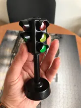 Miniseñal de tráfico con luz LED para niños, juguete educativo Montessori para Aprendizaje de tráfico, regalo de cumpleaños