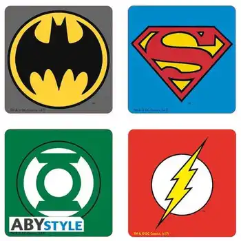 

Set 4 Dc Comics emblem coasters