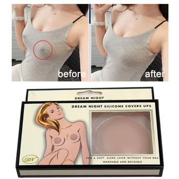 

2 Pairs Women Reusable Adhesive Silicone Breast Bra Nipple Cover Pad Covers Stick Nipple Cover Pezonera