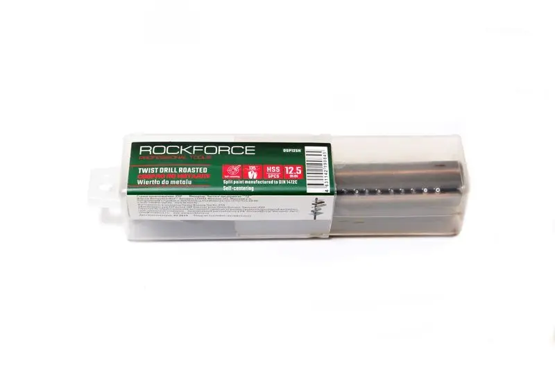 Сверло по металлу 11мм HSS+Co(5шт) в пластиковом футляре Rock FORCE RF-DSP110H |
