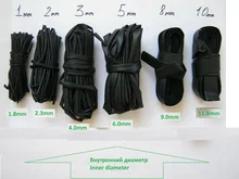 Cable de bobinado de manga Tubo Termocontraíble termorretráctil para reparación de conectores, color negro, 5/1 metros, 1, 2, 3, 5, 8 y 10mm de diámetro