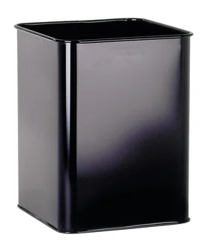 

Metal square trash can 18,5 L Black