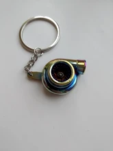 Llavero giratorio de turbina creativa, accesorio de Metal con modificación de coche, anillo automático, 1 Uds.