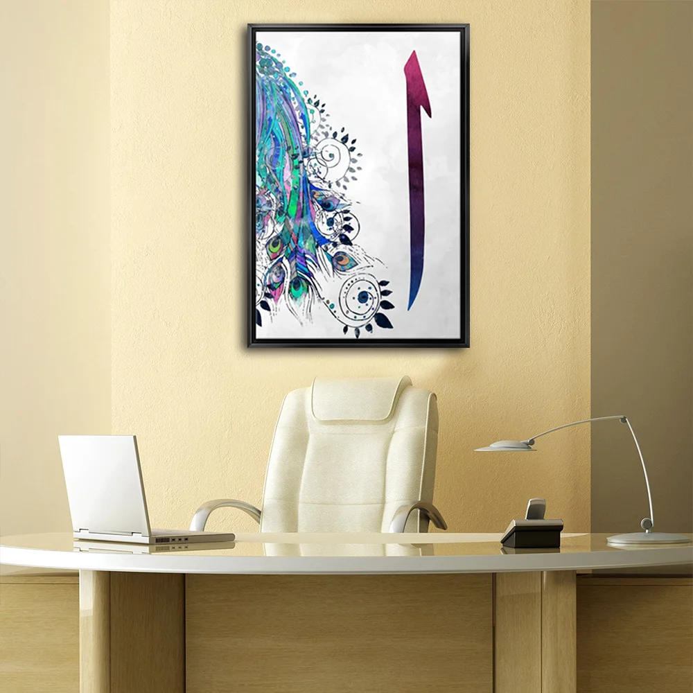40x60 siyah cerceveli dini kanvas tablo
