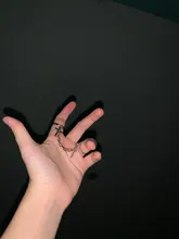 Punk Hip-Hop Cruz anillo de plata Chapado en Color Retro Cadena de dedo anillo de joyería ajustable regalo para Unisex anillo partido anillos