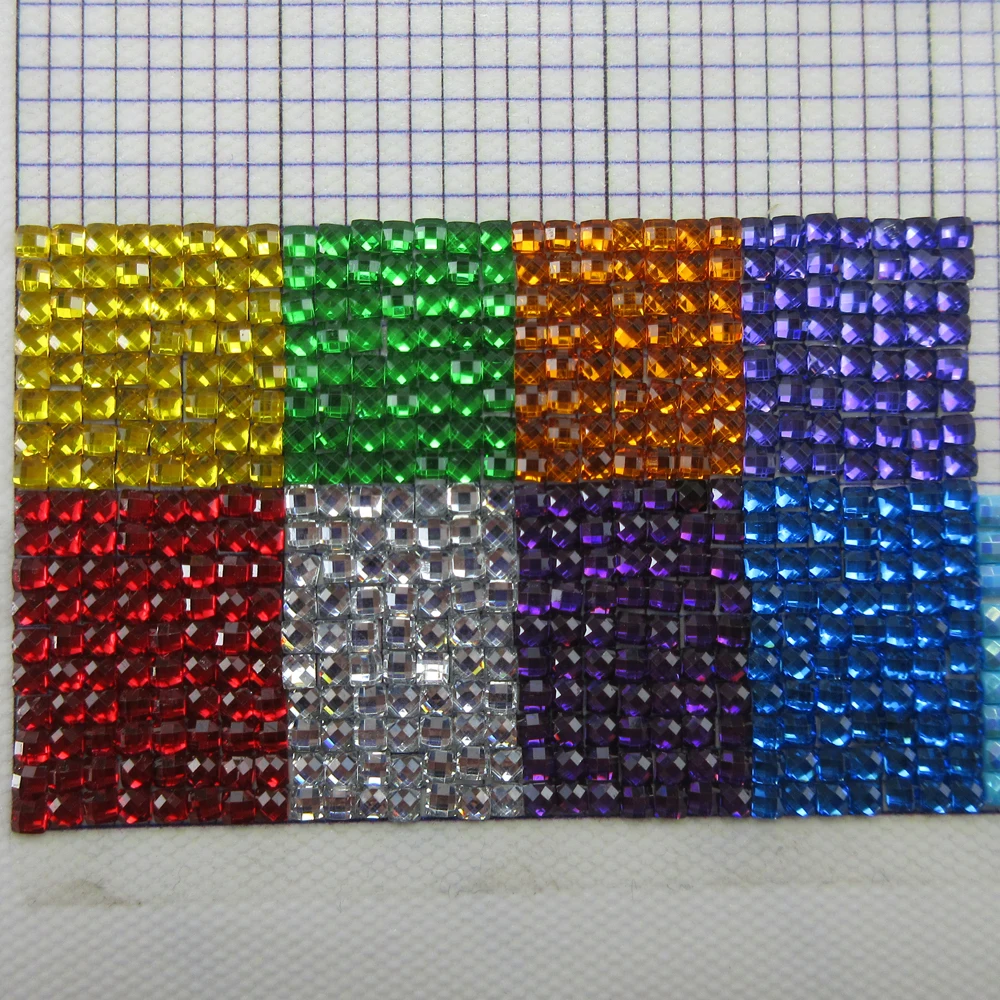 2021 New Crystal Resin Shinny Stone 2.5mm Square Drills Diamond Painting Embroidery Rhinestone Mosaic