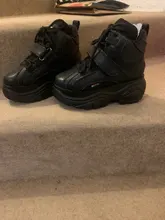 Chunky Sneakers Wedges-Shoes High-Top TUINANLE Women Fashion Female Black Autumn