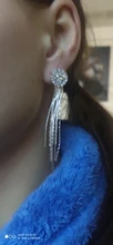 Tassel-Earrings Jewelry Crystal Korean-Fashion Women Oorbellen Temperament for Personality