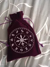 Bolsa de almacenamiento de Tarot de terciopelo, 12 Constelaciones, juego de mesa de cartas, Mini bolsa con cordones, juego de mesa