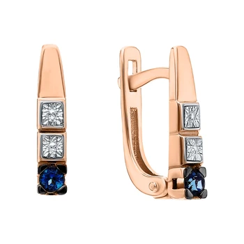 

Gold earrings with sapphires sunlight sample 585