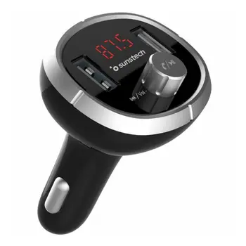 

MP3 Player and FM Bluetooth Transmitter for Cars Sunstech FMT400BT Radio FM Black