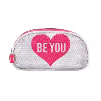 

Double silver BE YOU case with Led light and sequins