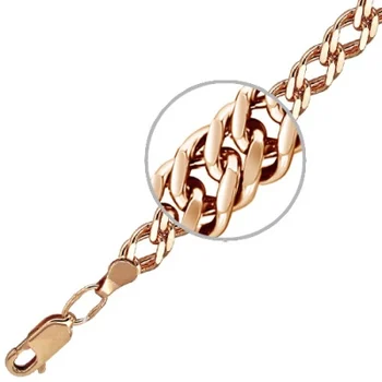 

Esthete bracelet weaving "double rhombus" made of silver with gilding
