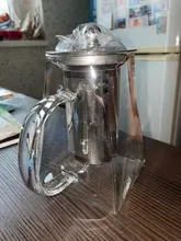 Glass Teapot Tea-Kettle INFUSER-FILTER Puer Flower Oolong Kung-Fu Heat-Resistant Stainless-Steel