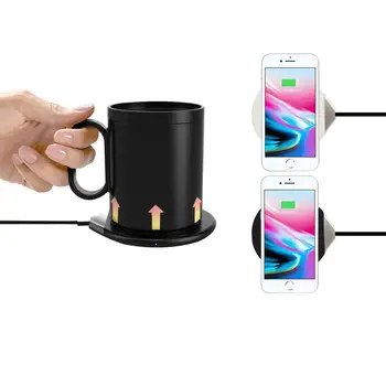 

2020 wireless heating mug temperature control smart coffee mug at 55 degree