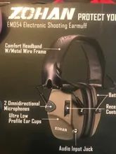 ZOHAN-orejera electrónica táctica para caza, auriculares con reducción de ruido, protección auditiva, NRR, 22db