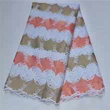Нигерийские кружевные ткани Африканский швейцарский маркизет кружевные ткани высокого качества французская вуаль кружева в швейцарской для свадьбы