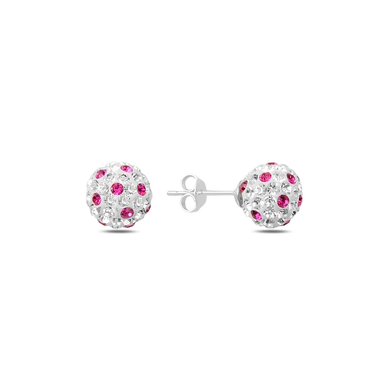 

Silver 925 Sterling Zircon Cubic Zirconia Ball Earrings
