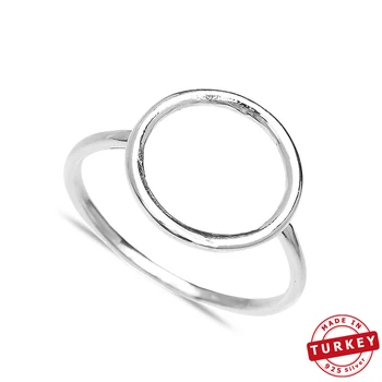 

Silver Hallow Circle Delicate Silver Ring Simple Round Ring 925 Silver Sterling English Prouduct