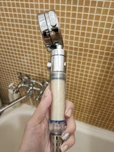 ZhangJi, cuidado de la piel, alta presión, agua purificada, cabezal de ducha de 3 modos reemplazable, elemento de filtro de algodón PP, boquilla de lluvia rociadora