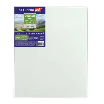 

Canvas on the stretcher brauberg art "classic" 24x30 coarse-grained