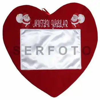 

YAS-80 Sublimation Red Heart Pillow-Happy birthday