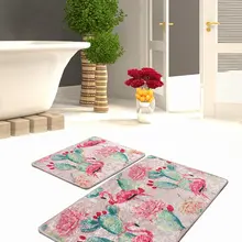 Коврики для ванной, Нескользящие, противоскользящие, фламенко, Djt 2'Li, набор, 60X100 см-50X60 см