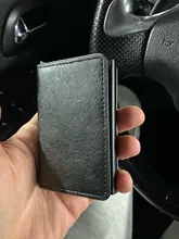 Cartera inteligente de aluminio para hombre y mujer, porta tarjetas Rfid, Mini billetera de Metal para tarjetas de crédito y negocios, 2021