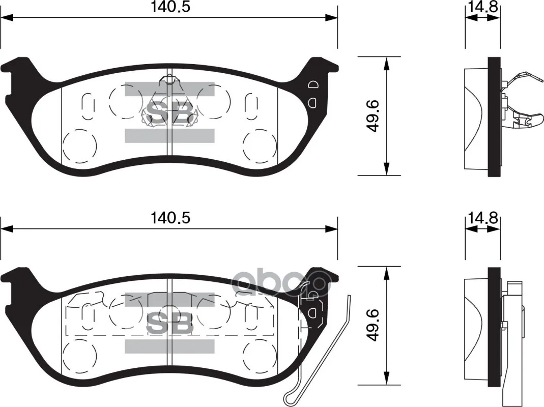 Колодки Тормозные Ford Explorer(Usa) 4.0 01- Задние Sangsin Brake Sp1511 Sangsin brake арт. SP1511