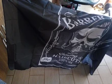 Delantal con estampado de cráneo para barbero, bata para barbería, capa de poliéster, nuevos diseños y estilismo para peluquerías, 2020