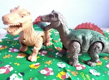 Dinosaurio eléctrico que camina, juguete de dinosaurios brillantes con sonido, modelo de animales para niños, regalo interactivo