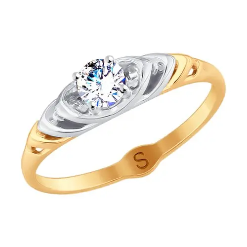 Кольцо SOKOLOV из золота со Swarovski Zirconia