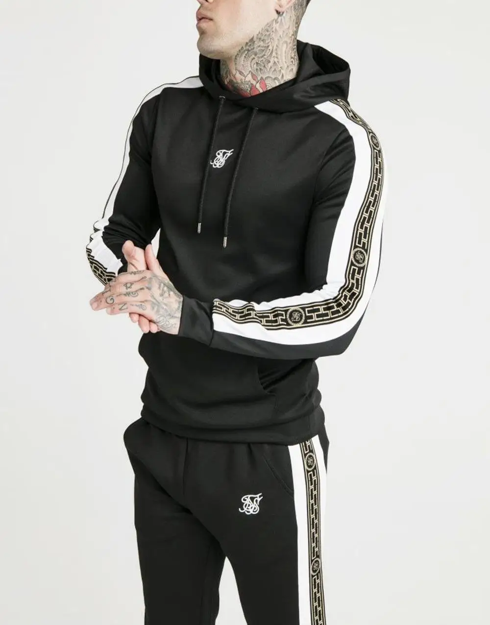 SikSilk спортивный костюм с панельным верхом