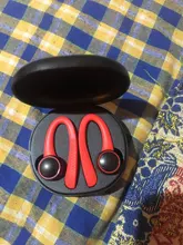 Auriculares TWS inalámbricos con Bluetooth 5,0 para hacer deporte, con gancho para la oreja, con micrófono, impermeable