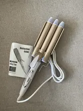 Curling Iron Hair-Tools Barrel-Hair-Styler Ceramic Professional Triple Electric