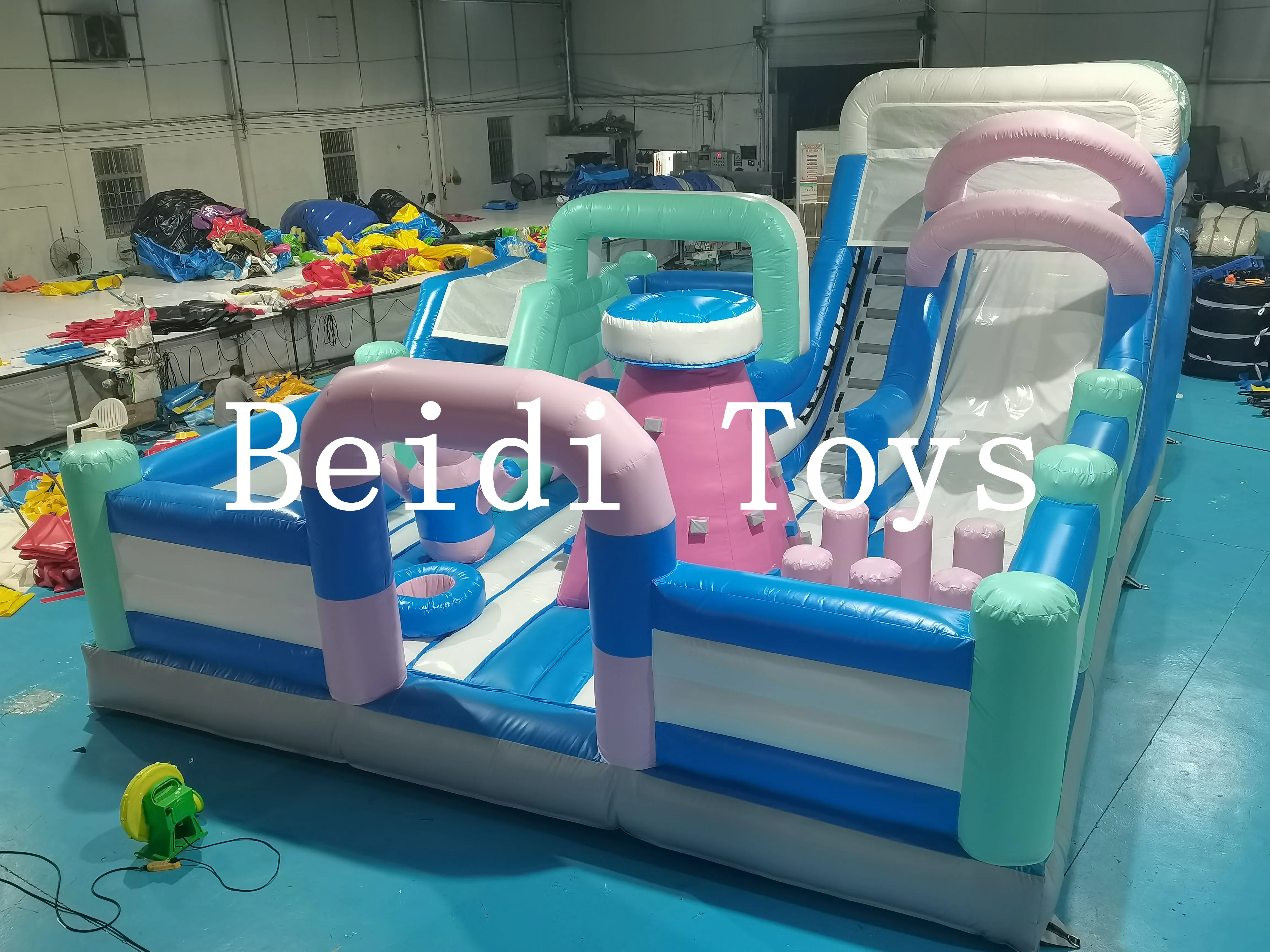 Factory producing hot selling new bouncy castle combination slide