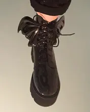 Ankle-Boots Shoes Angel-Wing Punk High-Heels Gdgydh Patent Leather Gothic Womens New-Fashion