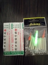 Varita luminosa para pesca, barra flotante fluorescente estilo luciérnaga para la noche que brilla en la oscuridad, 4,5x40 mm, 10 unidades/bolsa