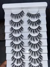 SEXYSHEEP-pestañas postizas 3D, 5/8/10 pares, naturales, voluminosas, maquillaje